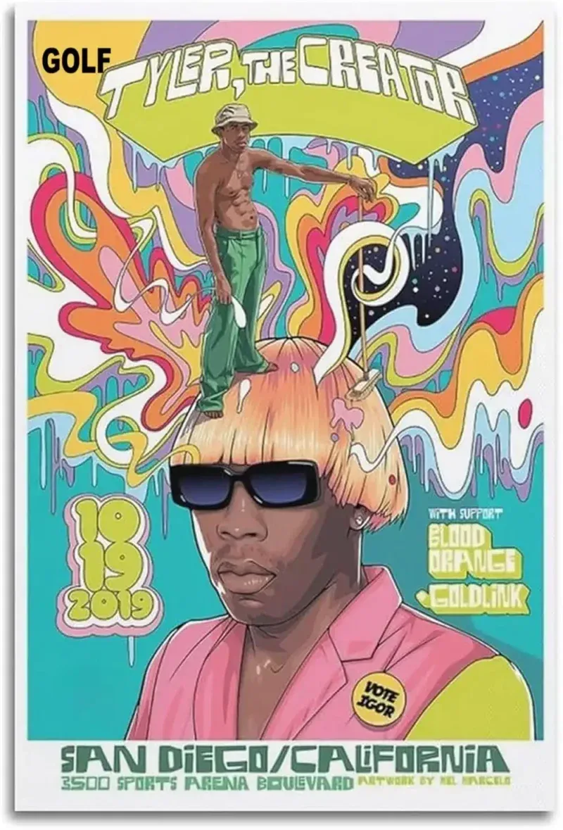 Tyler The Creator Portrait Artwork Poster Tyler The Creator Portrait Artwork Poster
