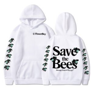 Save th Bees White Hoodie